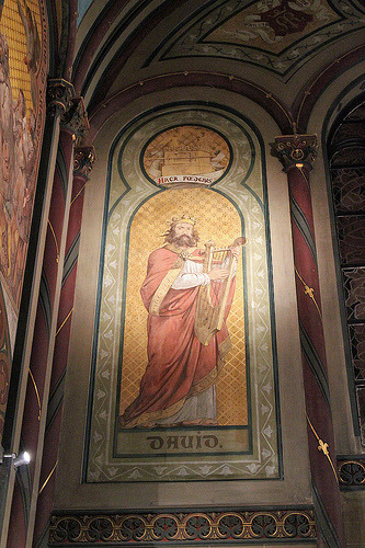 David mural inside the Sint-Augustinus church.
Antwerp, Belgium