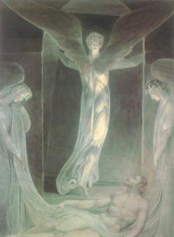 colourthysoul:  William Blake - Angels Rolling Away the Stone from the Sepulchre 