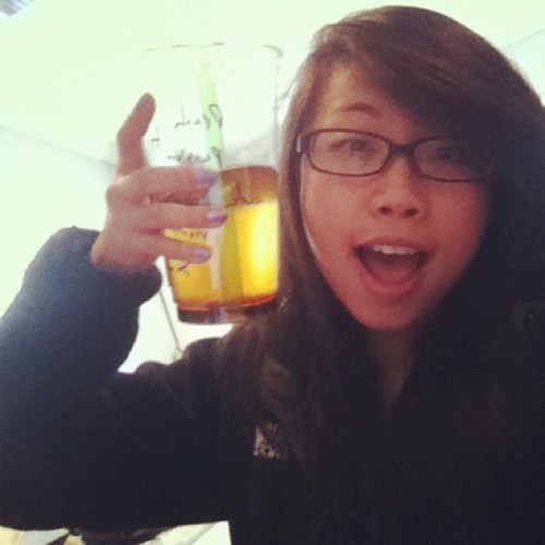 it’s as big as my head! someone should do a tpumps challenge with me: drink a large drink the fastest and not pee LOL. #tea  (Taken with instagram)