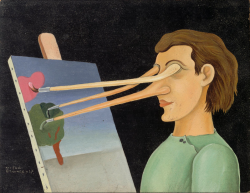 ymutate:  Victor Brauner, Romania/France 1903-1966, Painted from nature  1937 Oil on wood, found at limelightmagazine.com.au  