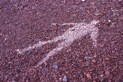 cavetocanvas:  Andy Goldsworthy, Rain Shadow, 1984 
