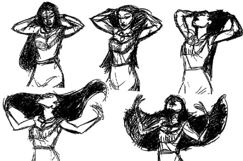 Pocahontas Hair Study