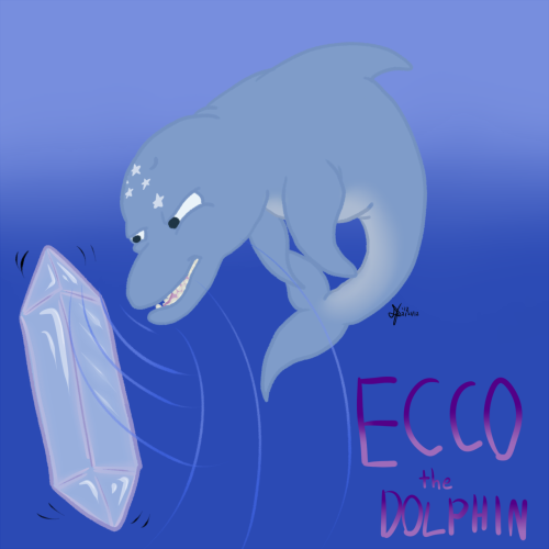 Next up on my video game character quest is Ecco the Dolphin! From the game of the same name. I’m unsure of how obscure Ecco is, I mean I assume he’s kind of well-known to people who had a Genesis/Mega Drive but I don’t know. I always