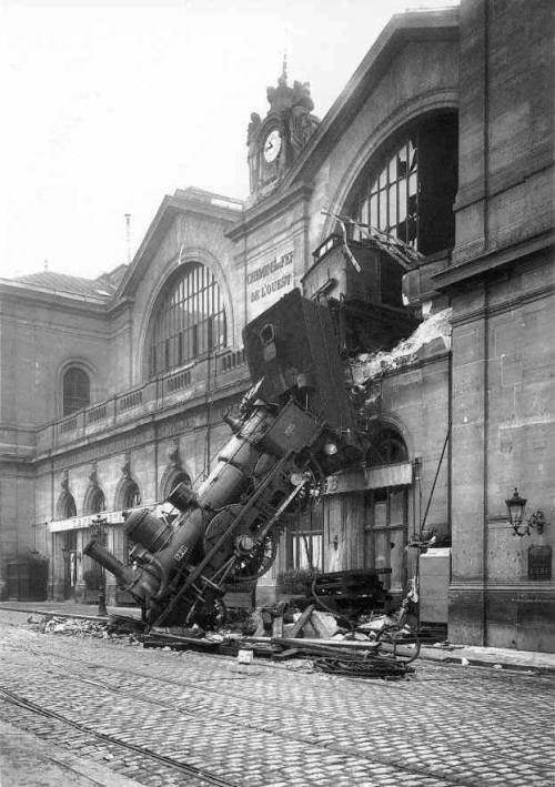 geneseelibby:  A Train in the Street, Gare Montparnasse, Kuhn, 1895 via Flatrock 