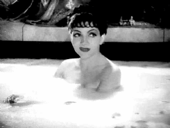mariedeflor: Claudette Colbert takes a milk bath in the nude in the pre-code film The Sign of the Cross, 1932  I think I’d join her for a bath in pretty much ANY fluid…