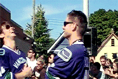 raindropsonimpala:   Jared and Jensen @ Redbull Soapbox Races   I love how Jared