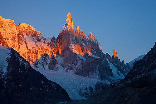 Alpenglow and Jagged Shadows on Cerro Torre, Argentina© Richard Bernabe