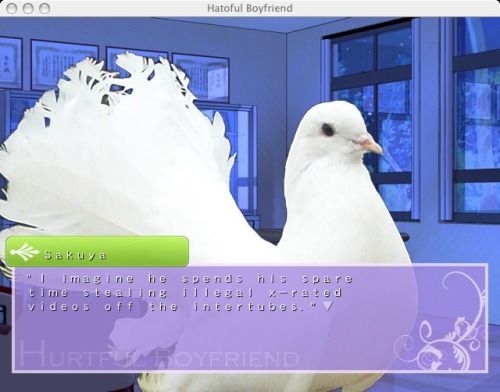 I mean, c'mon Sakuya, who actually does that?! Pfft, silly bird