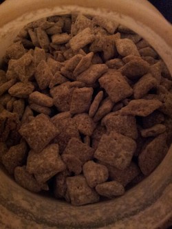 Perfect munchies. Muddy buddies (: