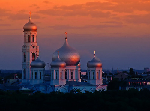by redstarpictures on Flickr. Church of the Holy Trinity at sunrise in Odessa, Ukraine.