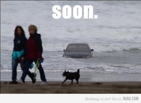 9gag:  Angry car is angry…  01001100