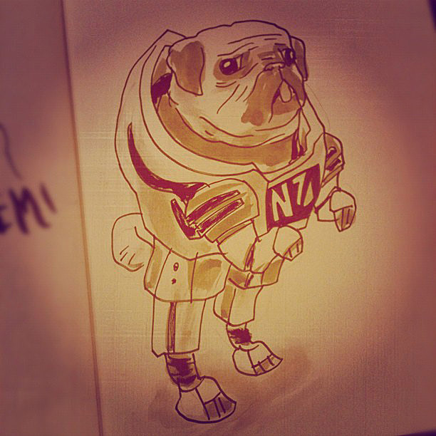 burtondurand:  Yesterday I posted some pug doodles, one of which happened to involve