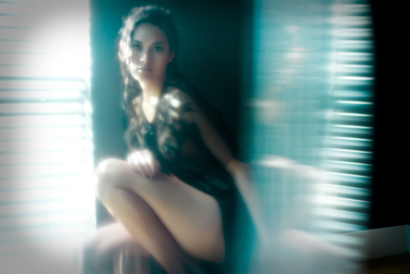  TERESA ( blind light, red pear, and applique lingerie 2) | photographed by landis