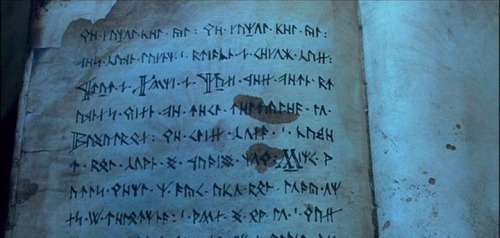 fattybolger:effyeahlotr:A book written in runic by the dwarves. I will let you translate, good luck.