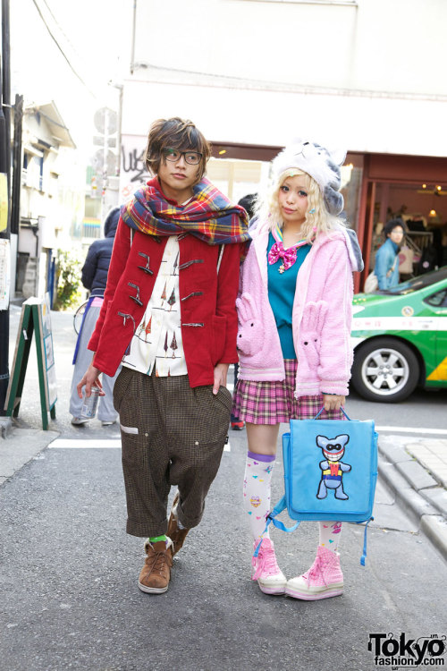 Kurebayashi &amp; Ring Kato - models for KERA Magazine &amp; CHOKiCHOKi - on the street in Harajuku.