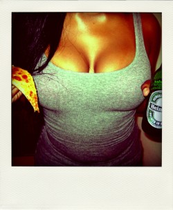 Pizza, boobs & beer.