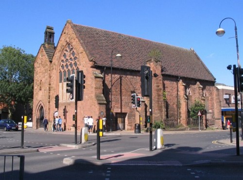 The Old Grammar School, Coventry.  Founded in the 12th century as the Chapel of the Hospital of St J