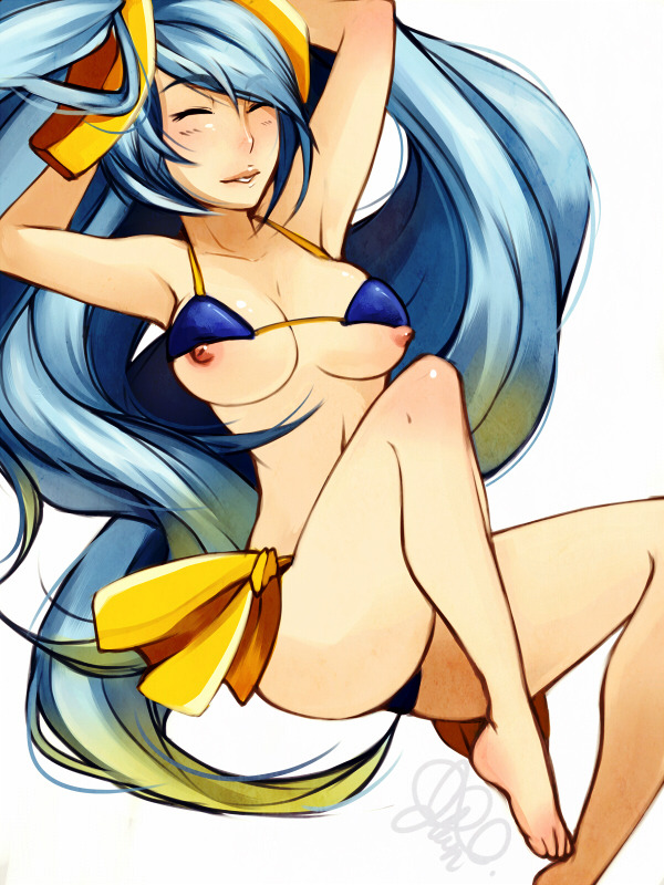 5-ish:  Sona is too much of an attention whore to buy a bikini top that actually