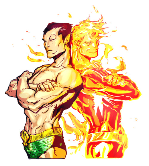 fuckyeahinvaders:Namor and Jim by Dogsup on Deviantart (artist has now left Deviantart)God these two