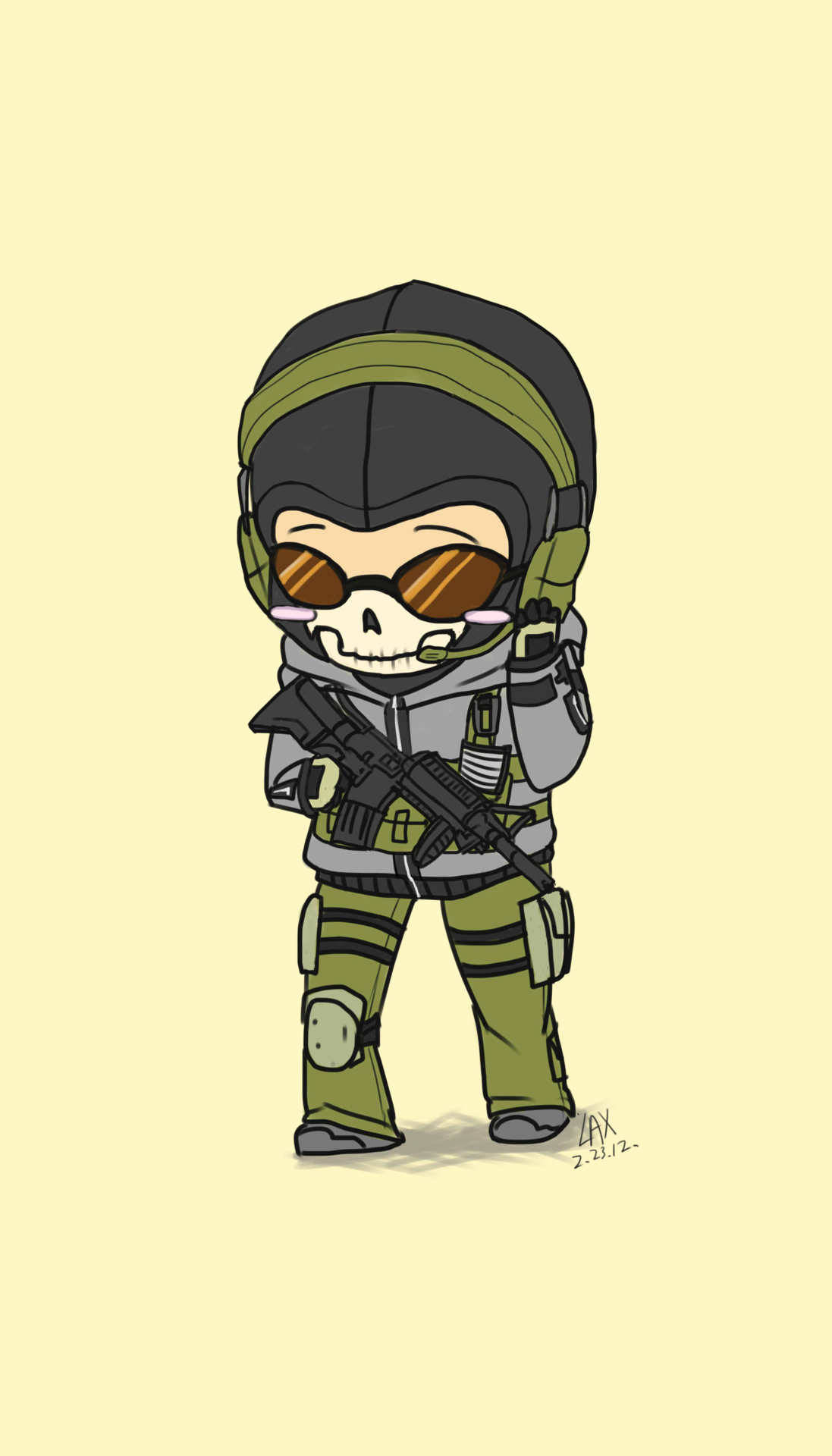 MW2- Ghost Chibi by hemophobianessticity on DeviantArt