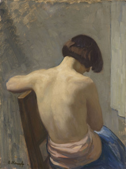 amare-habeo:  Arthur Kampf (1864 - 1950) - Female Nude, Back View, 1930