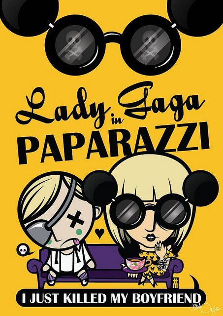 minorfour:  Lady Gaga Music Video Illustrations by Da Morgue. 