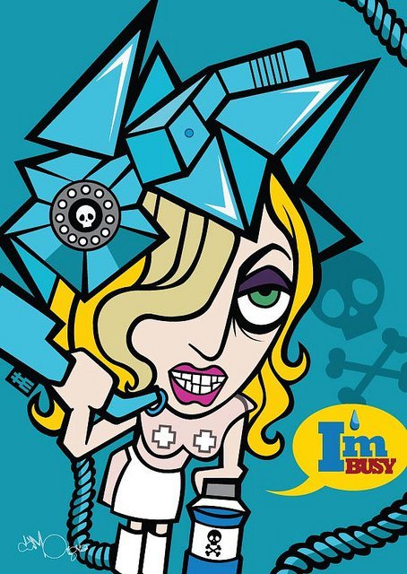 minorfour:  Lady Gaga Music Video Illustrations by Da Morgue. 