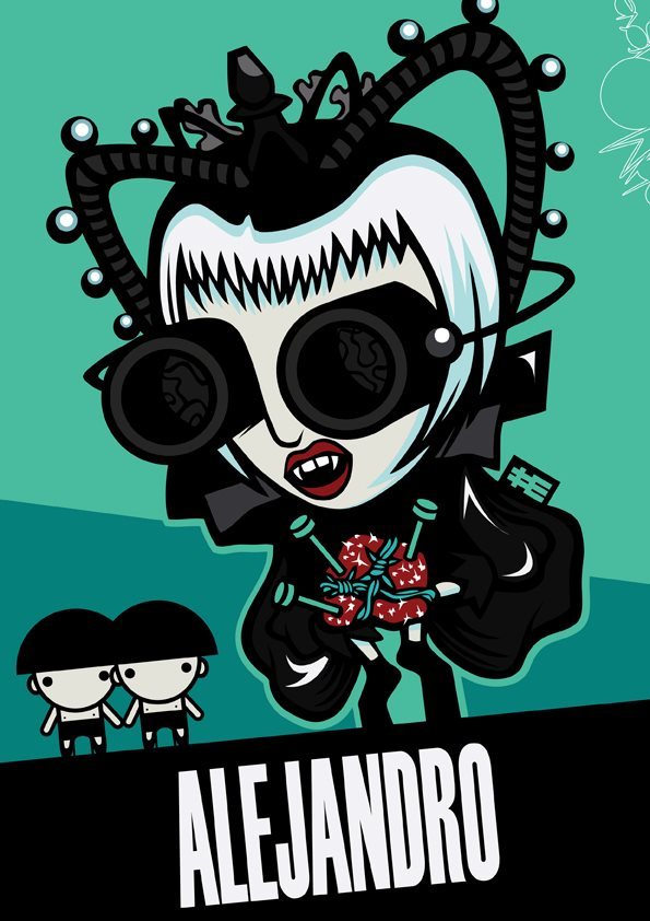 minorfour:  Lady Gaga Music Video Illustrations by Da Morgue. 