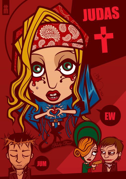 minorfour:  Lady Gaga Music Video Illustrations by Da Morgue. 