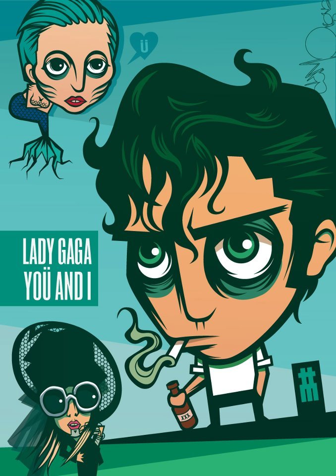minorfour:  Lady Gaga Music Video Illustrations by Da Morgue. 