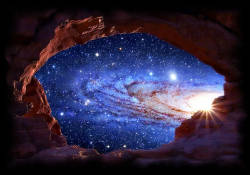 lori-rocks: Galaxy Rising Between Space and