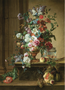 Necspenecmetu:  Circle Of Gerard Van Spaendonck, An Elaborate Still Life Of Flowers