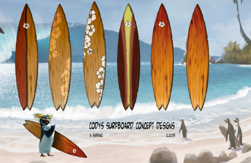 Surf&rsquo;s Up - Concept Art - Cody&rsquo;s Surfboard Concept Design