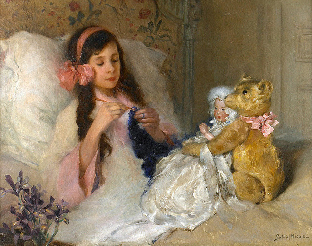 solo-vintage:Gabriel Emile Nicolet  (Swiss, 1856-1921), “Restful Company”