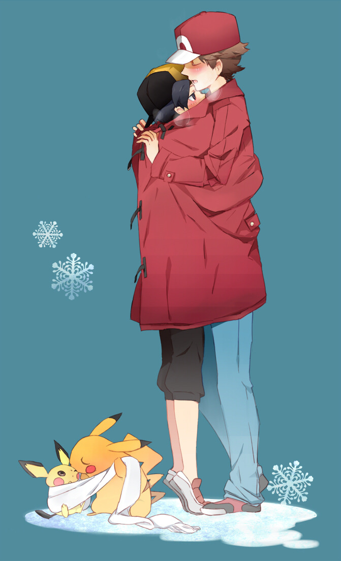 PARTY PARTY PARTY HARD — [Image: fanart of Ethan and Red from Pokémon.  Snow