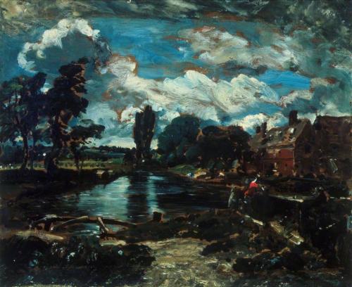 thorsteinulf:  John Constable - Flatford Mill from a Lock on the Stour (c.1811) 