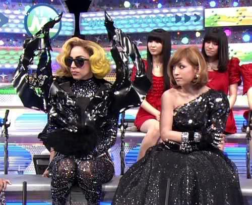 Lady Gaga With Perfume In The Background. I Never Thought I Would See Such A Photo :O (Ayumi Hamasaki