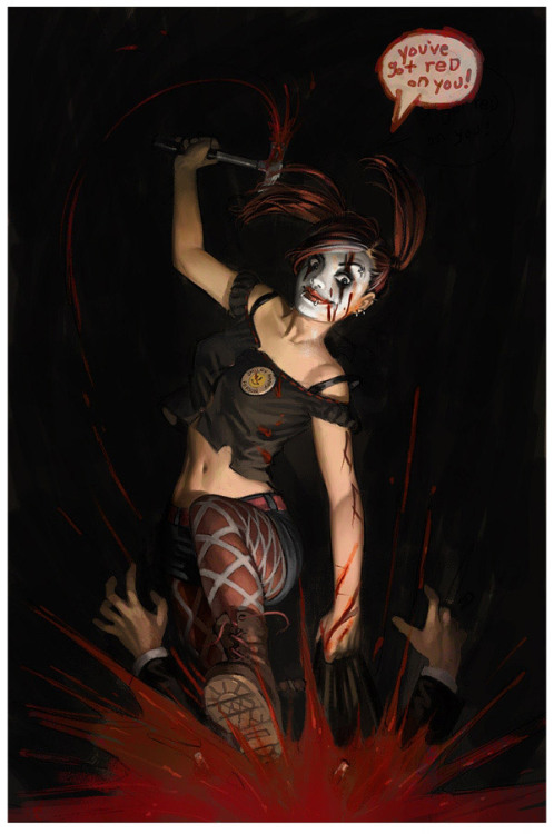 freeandshonenspirit:  dcplanet:  Harley Quinn Digital Art by Aly Fell    