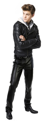 blackleatherbikerjacket: leather pants overlay