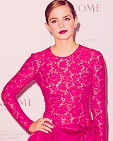   Emma Watson in colours - any variation of pink/purple 