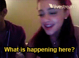 fallenforgrande:  Ariana and Frankie’s reaction to seeing my edit of her and Justin
