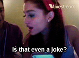 fallenforgrande:  Ariana and Frankie’s reaction to seeing my edit of her and Justin