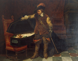 cavetocanvas:  Paul Delaroche, Cromwell Before the Coffin of Charles I, 1849 