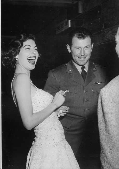 anything-classic:Ava Gardner with U.S. Air Force legend and World War II hero, Chuck Yeager.