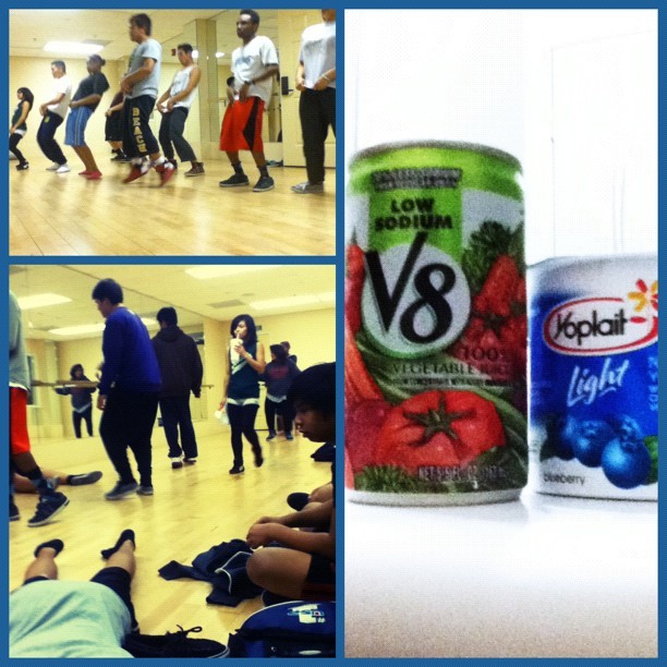 Home at last to some V8 &amp; yogurt, after a productive day! #BYA #BYA!  #dance