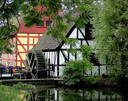 by stoicviking on Flickr. Snapshot of a house in the old town park in Aarhus, Denmark.