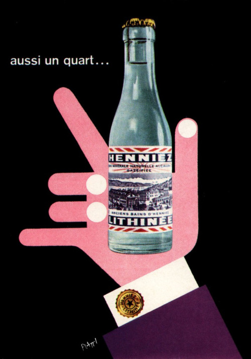 midcenturymoderndesign: Celestino Piatti Illustration 15 Poster for a Swiss mineral water. From Grap