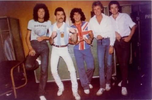 Queen with Maradona in Argentina (1981)