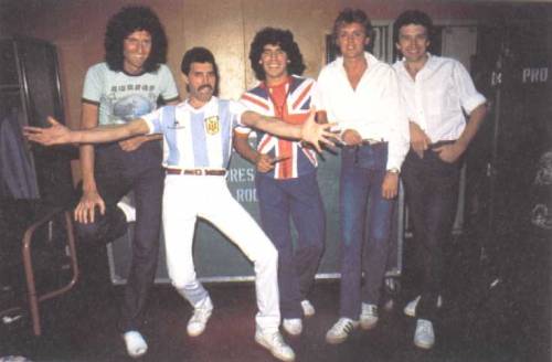Queen with Maradona in Argentina (1981)