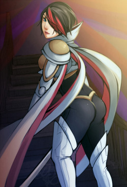 5-ish:  Fiora, the Grand Duelist. Whoa-ho-ho, I managed to get the fan art out before the champ came out! Oh Fiora, please sit on my face. （　´∀｀） 